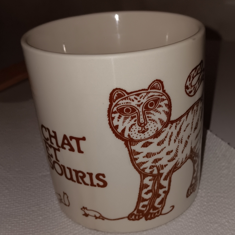 Taylor & NG Vintage Mug 1979 Chat Et Souris Brown